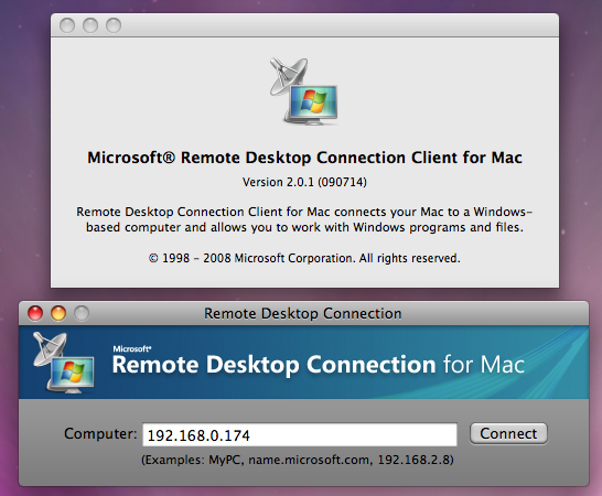 setup microsoft rdp client for mac